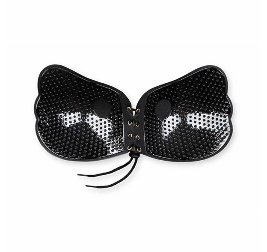 Biustonosz samonośny - Bye Bra Lace-It Bra Miseczka D Black